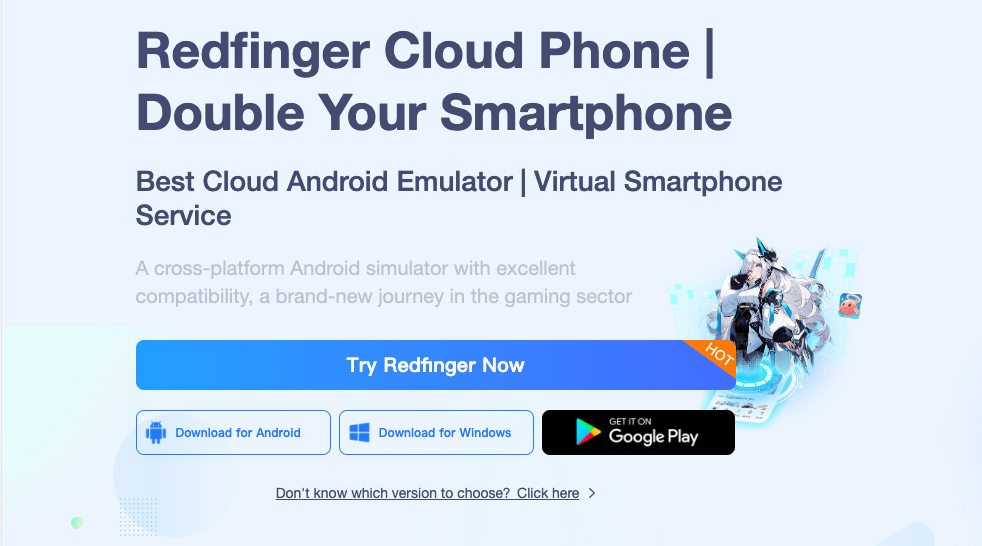 your cloud phone Redfinger